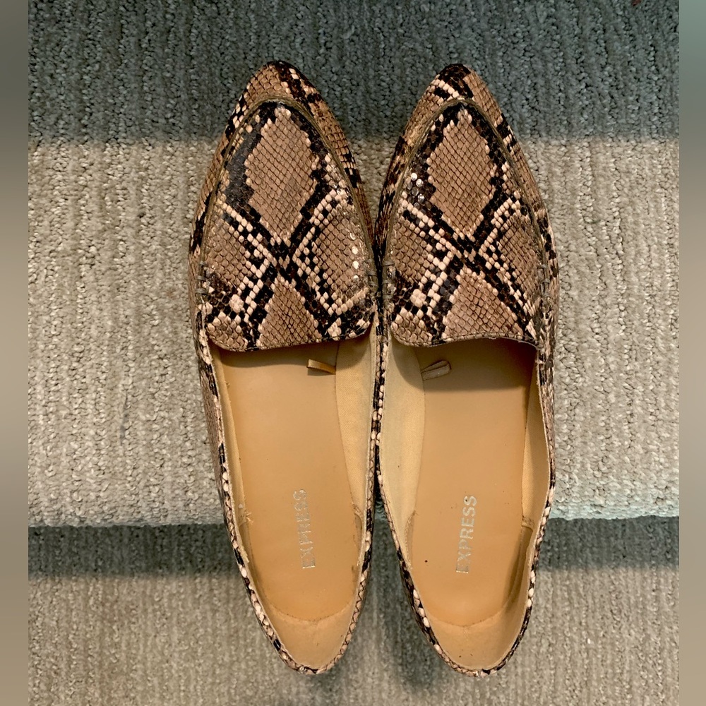 Express Faux Alligator Loafers